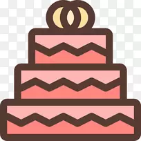 线条标志剪贴画-婚礼蛋糕插图