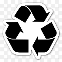 废纸回收标志玻璃回收废物扔垃圾