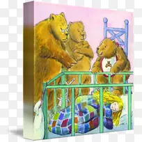 画黄金汉和三只熊，谷歌玩，三只熊