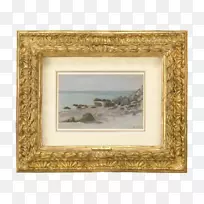 诺曼底海岸绘画艺术家印象派-罗女士古董