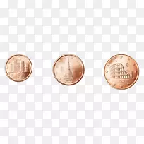 欧元硬币5美分欧元硬币1欧元硬币20欧元硬币