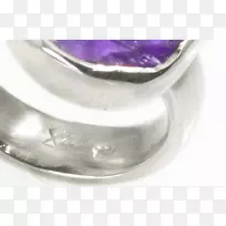 紫水晶戒指宝石首饰皮埃尔普雷修斯-银戒指