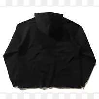 夹克衫围巾拼贴蕾安娜+妮娜脖子-黑色帽衫