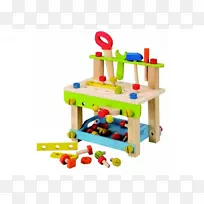 工作台工具箱锤子木制玩具