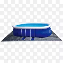 游泳池，热水浴缸，椭圆形长方形花园-室外游泳池