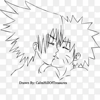 画线艺术白色卡通剪贴画素描山丘