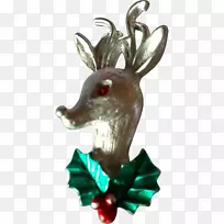 驯鹿圣诞装饰鹿角银驯鹿