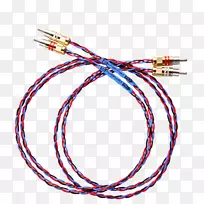 电缆网络电缆花生酱和果冻三明治扬声器电线RCA连接器