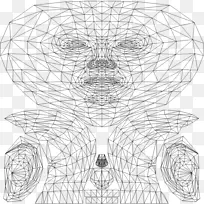 对称线艺术素描纹理线