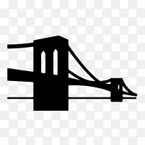 布鲁克林桥边媒体贴纸剪贴画-布鲁克林桥
