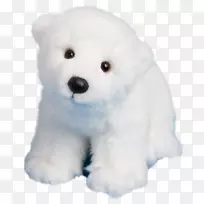 北极熊毛绒狗品种填充动物