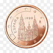 1美分欧元硬币2欧元硬币20欧元硬币