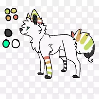 猫线艺术狗夹艺术-绿色概念