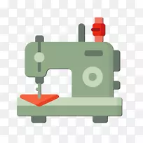 缝纫机纺织电脑图标.裁缝