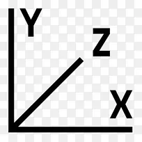 笛卡尔坐标系计算机图标数字线