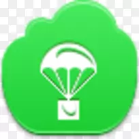 汉堡叶字体-绿色降落伞