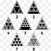 帕斯卡三角Sierpinski三角数学多重三角形
