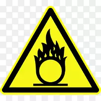 可燃性和易燃性危险符号火灾警告标志剪辑艺术