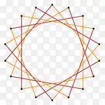 星形多边形五角二十角三角形