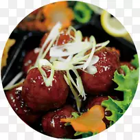 肉丸亚洲料理菜谱食物海鲜拼盘