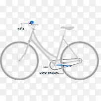 自行车车轮，自行车轮胎，道路自行车马鞍.自行车铃铛