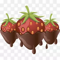 草莓甜巧克力覆盖水果白巧克力草莓