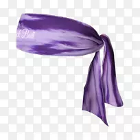 围巾丝绸领紫色领带
