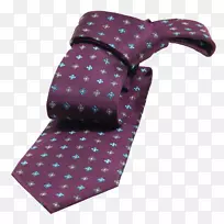 领带丝绸圆点结紫色领带