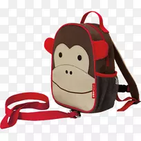 跳跃动物园小孩背包安全带儿童跳跃动物园午餐-背包
