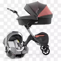 托克婴儿运输婴儿斯托克‘Xplory’婴儿车携带婴儿床灰色儿童