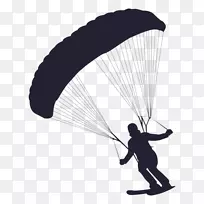滑翔降落伞轮廓画速度飞行降落伞