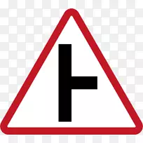交通标志旁道交界处-道路