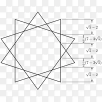 规则多边形十角星型几何图形