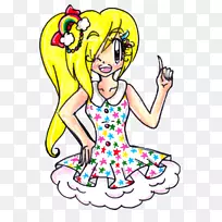 女性人类行为线艺术剪贴画-女性