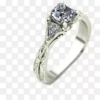 结婚戒指菲利普的钻石店蓝宝石梦想戒指