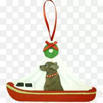 狗圣诞装饰品鞋-狗