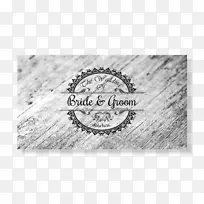 棕黑白色字体-个性化婚礼