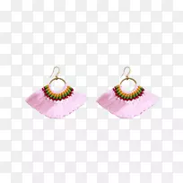 耳环流苏-别致的粉红色珠宝-连衣裙钩