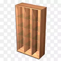 书架橱柜木料玻璃陈列架