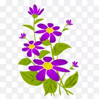 花卉设计数字艺术品-紫色手机
