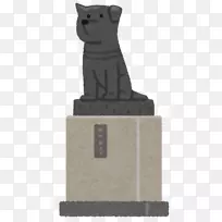 Hachikō纪念雕像秋田いらすとや狐-地标