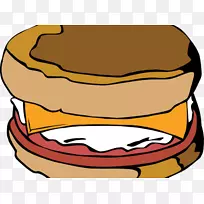早餐三明治英式松饼培根鸡蛋奶酪三明治潜艇三明治-早餐