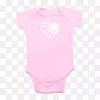 婴儿和幼童一件袖子粉红色m身套装婴儿服装