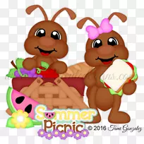 复活节兔子毛绒玩具及可爱玩具食物夹艺术-复活节