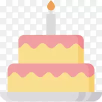 电脑图标生日蛋糕字体派对