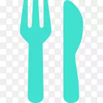 叉子标志勺子-叉子