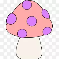 鼻帽粉红m蘑菇夹艺术-蘑菇设计