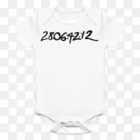 婴儿和幼童一件t恤连体婴儿服装-唐尼达科