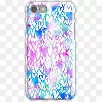 iphone 8文字紫色薄壳结构图案-紫色