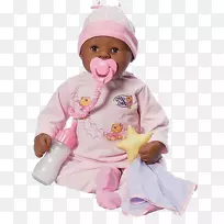 娃娃婴儿粉红色m婴儿服装-娃娃